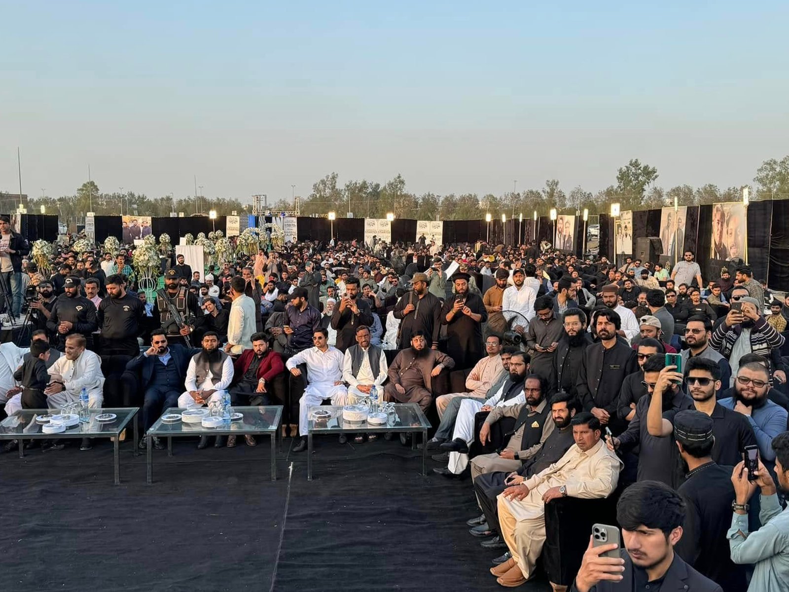 Massive crowd view from side angle during Punjab’s tallest building launch event